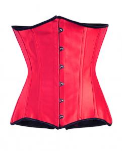Serre taille corset rouge satin, lgant gothique rock