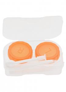 Coffret  lentilles transparent et orange avec boitier et pince