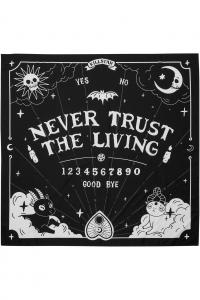 Tapisserie murale noire 150cm, Never Trust The Living Killstar, gothique occulte