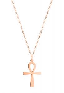 Collier petite ankh gyptienne couleur or rose, immortalit vampire occulte