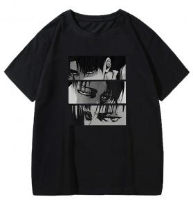 T-shirt noir Levi\'s intimidating eyes, manga anime