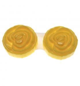 Boitier  lentilles fleur jaune