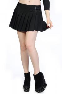 Mini jupe noire avec boucles Banned