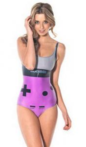 Body violet gameboy gamer geek retro maillot de bain tankinis